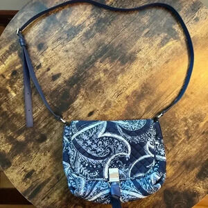 Vera Bradley Indigo print pattern crossbody handbag